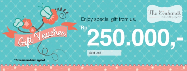 Voucher Weddingku special promo gift voucher by the einhardt event wedding Voucher Weddingku special promo gift voucher by the einhardt event wedding
