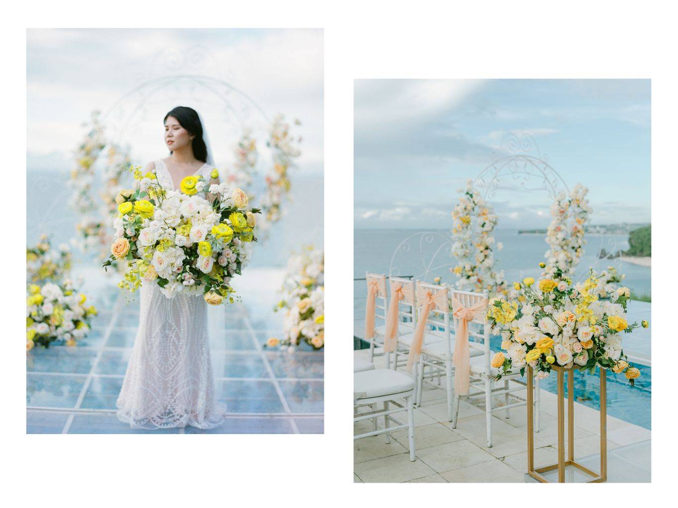 Photoshoot Water Wedding at Suluban Cliff Bali Villa