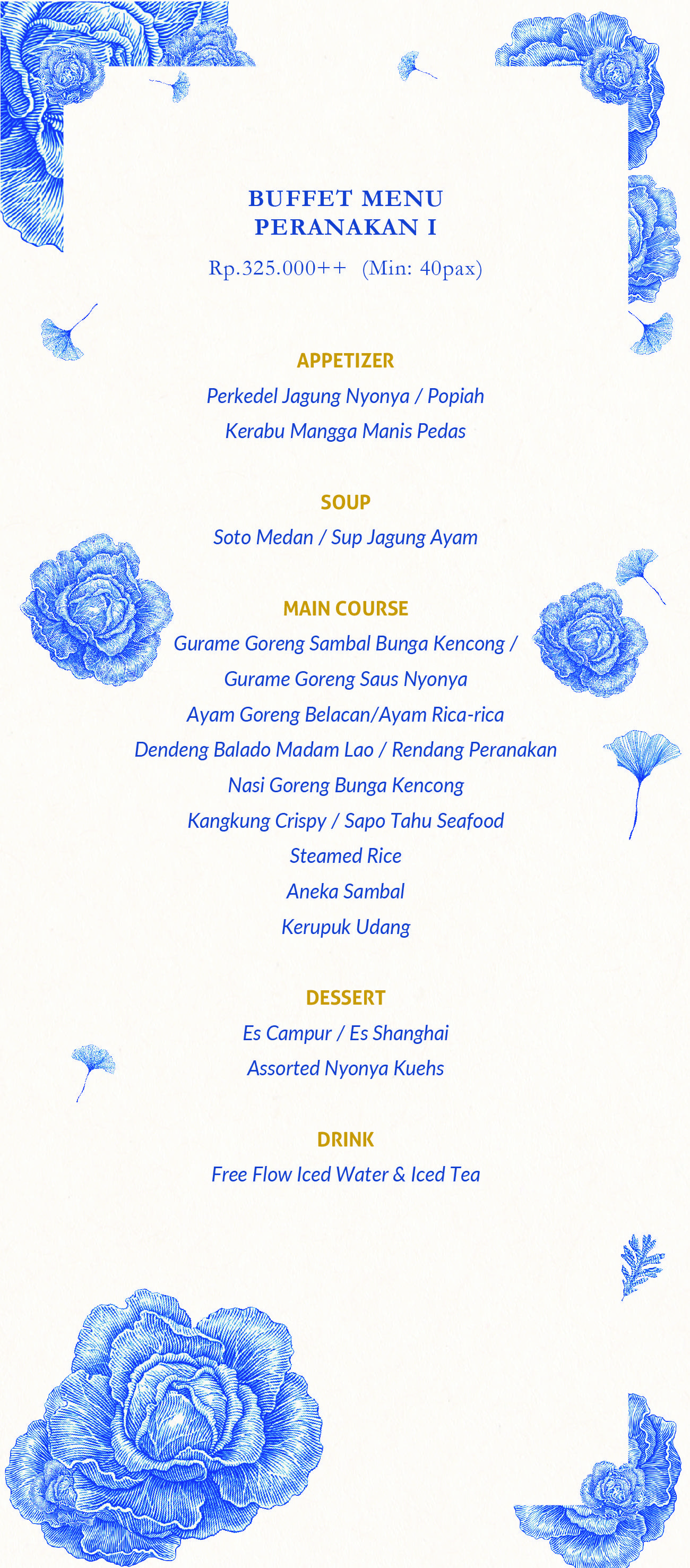 BUFFET MENU PERANAKAN 1