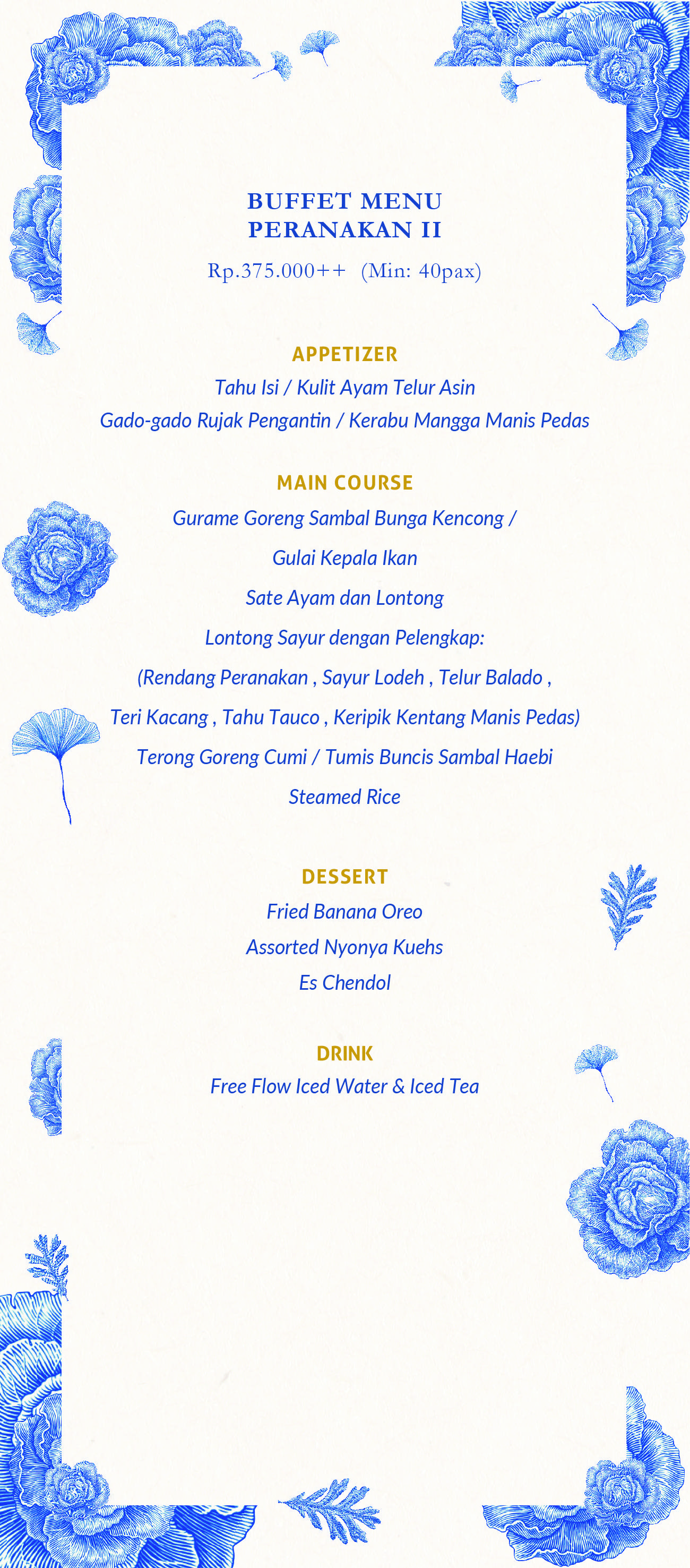 BUFFET MENU PERANAKAN 2