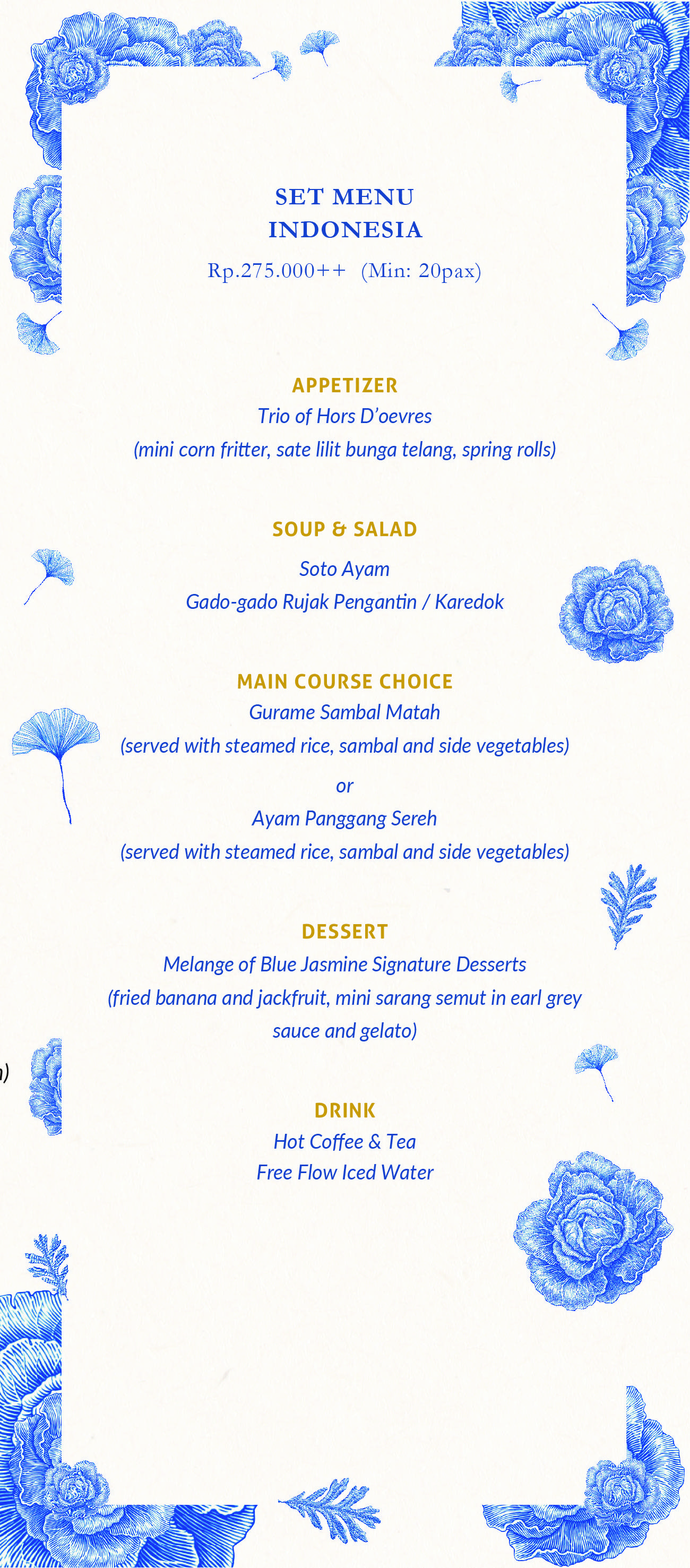 SET MENU INDONESIA
