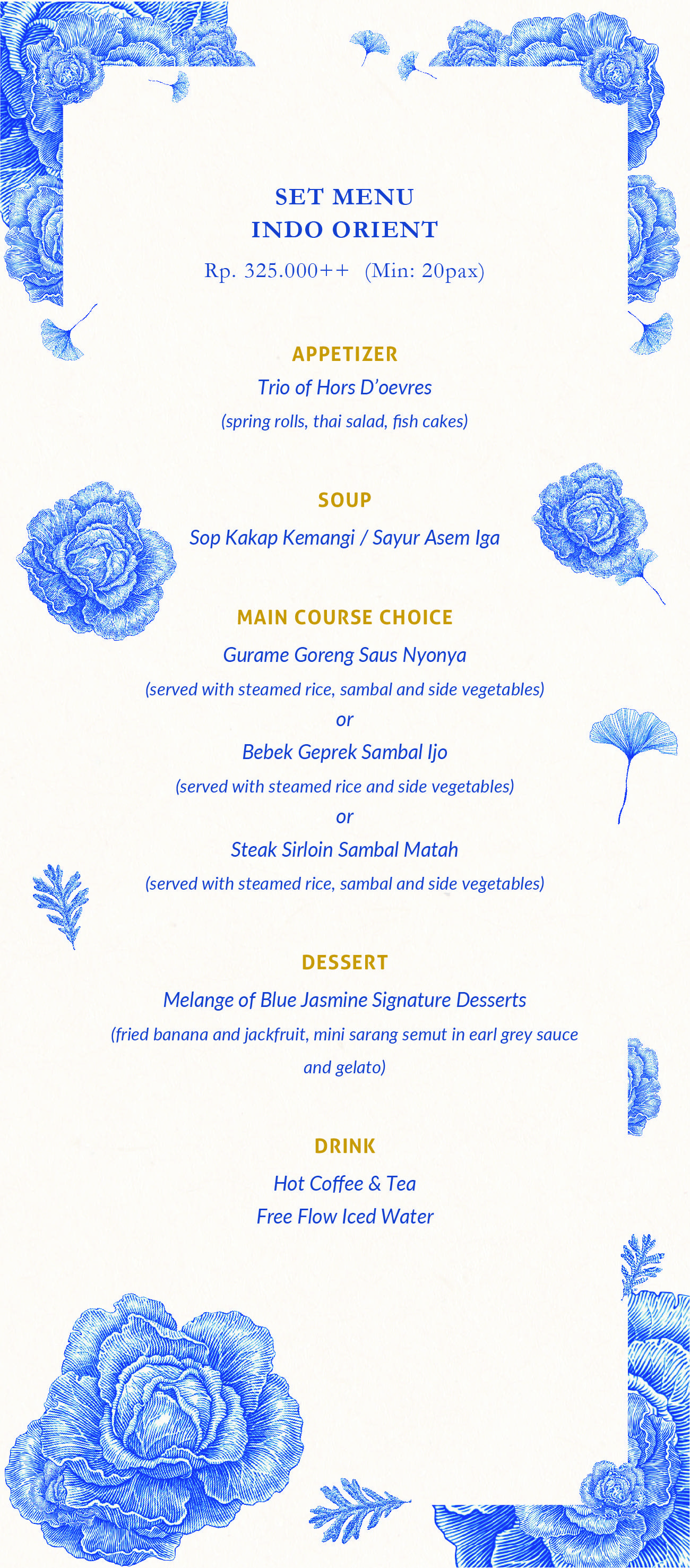SET MENU INDO ORIENT