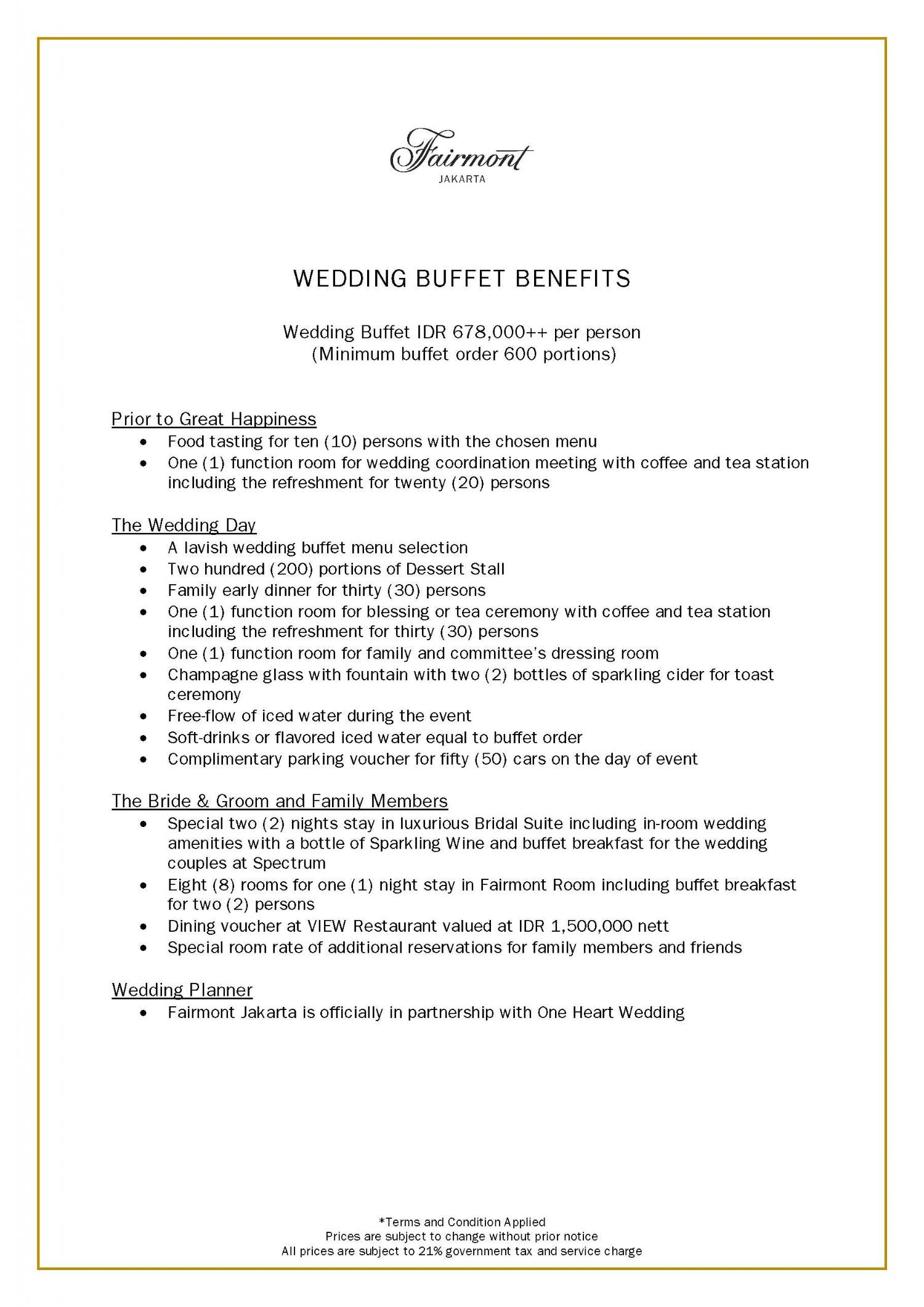 Wedding Buffet Benefits 2019
