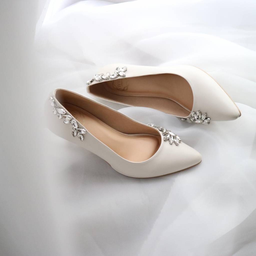 Simple Elegance Custom Sole - Wedding Shoes - Weddingku.com